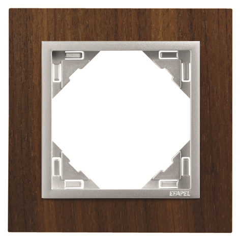 Cargue la imagen en el visor de la galería, Espelho simples nogueira/alumina EFAPEL 90910 TNA Série Logus 90