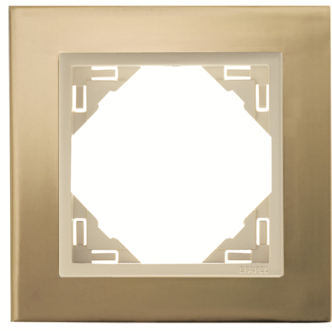 Carregue imagem no visualizador da galeriaEspelho simples ouro/pérola EFAPEL 90910 TOP Série Logus 90