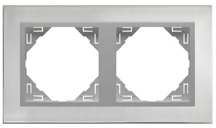 Carregue imagem no visualizador da galeriaEspelho Duplo Inox/Alumina EFAPEL 90920 TIA Série LOGUS 90