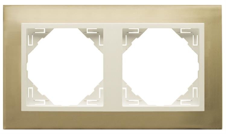 Carregue imagem no visualizador da galeriaEspelho Duplo Ouro/Pérola EFAPEL 90920 TOP Série LOGUS 90