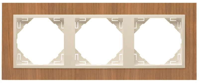 Cargue la imagen en el visor de la galería, Espelho triplo cerejeira/pérola EFAPEL 90930 TJP Série Logus 90