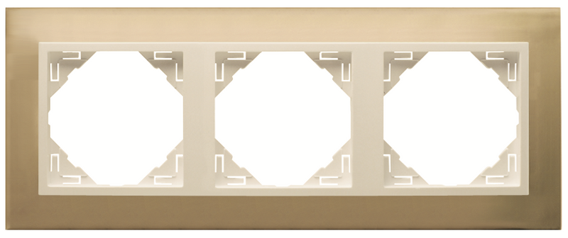 Load image into Gallery viewer, Espelho triplo ouro/pérola EFAPEL 90930 TOP Série Logus 90