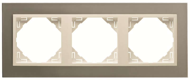 Load image into Gallery viewer, Espelho triplo titânio/perola EFAPEL 90930 TTP Série Logus 90