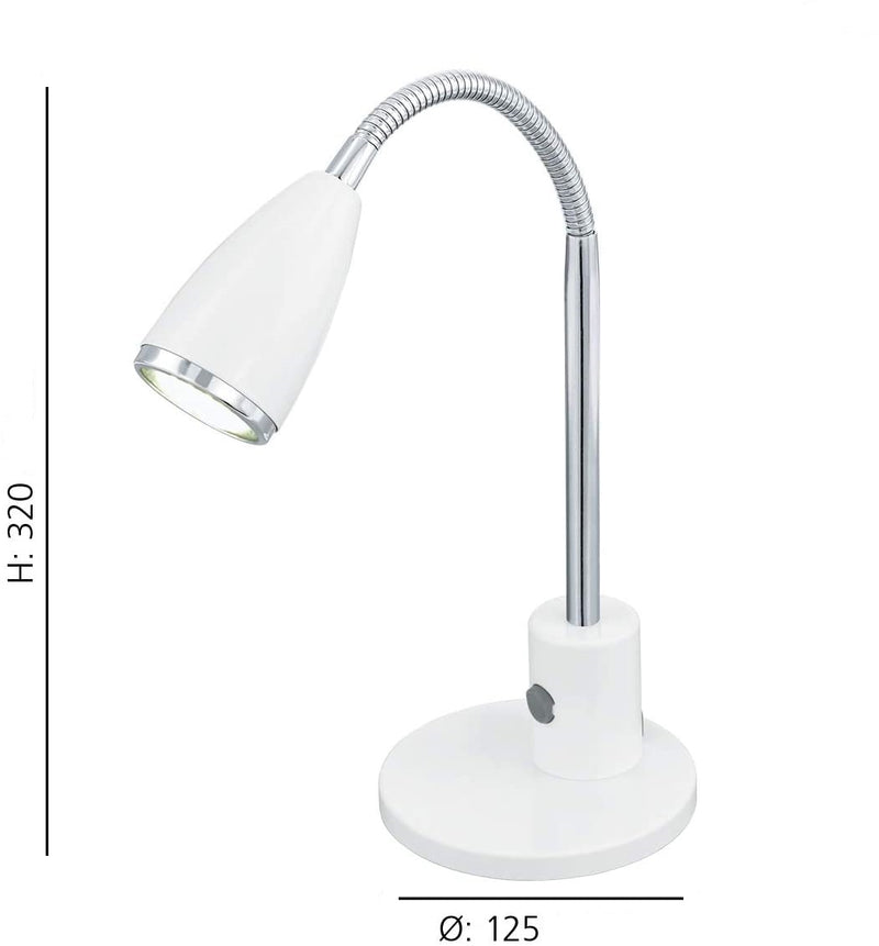 Load image into Gallery viewer, Candeeiro de Secretária Orientável Eglo Fox Led Branco 92872