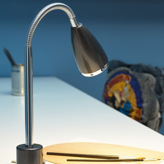 Carregue imagem no visualizador da galeriaCandeeiro de Secretária Orientável Eglo Fox Led Preto 92873