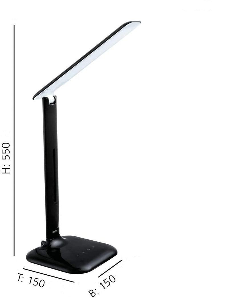 Cargue la imagen en el visor de la galería, Candeeiro de secretária Eglo Caupo Preto 93966