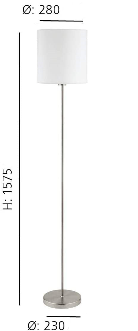 Load image into Gallery viewer, Candeeiro de Pé Eglo Pasteri Branco 95164