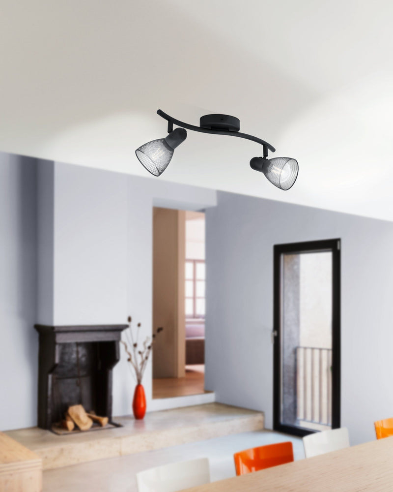 Load image into Gallery viewer, Projector eglo Carovigno Led 98622 Preto x2