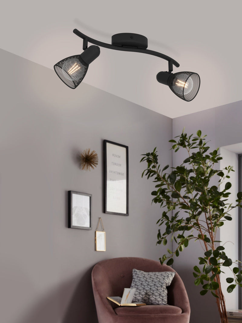 Load image into Gallery viewer, Projector eglo Carovigno Led 98622 Preto x2