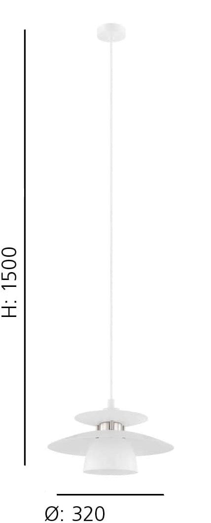 Load image into Gallery viewer, CANDEEIRO DE TECTO SUSPENSO EGLO BRENDA Ø 32mm 98734