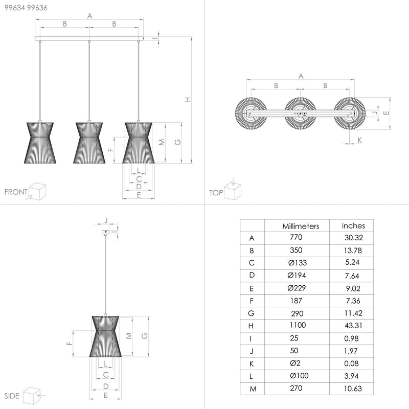 Chargez l'image dans la visionneuse de la galerie, Candeeiro de tecto suspenso eglo maseta 99636