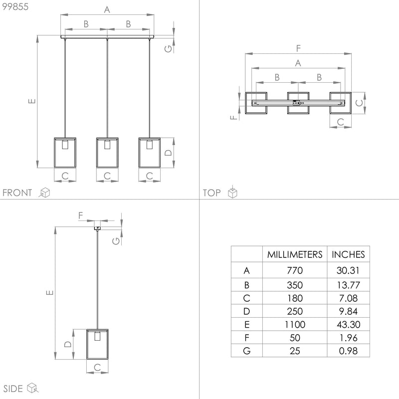 Cargue la imagen en el visor de la galería, Lámpara de techo suspendida eglo libertad 99855