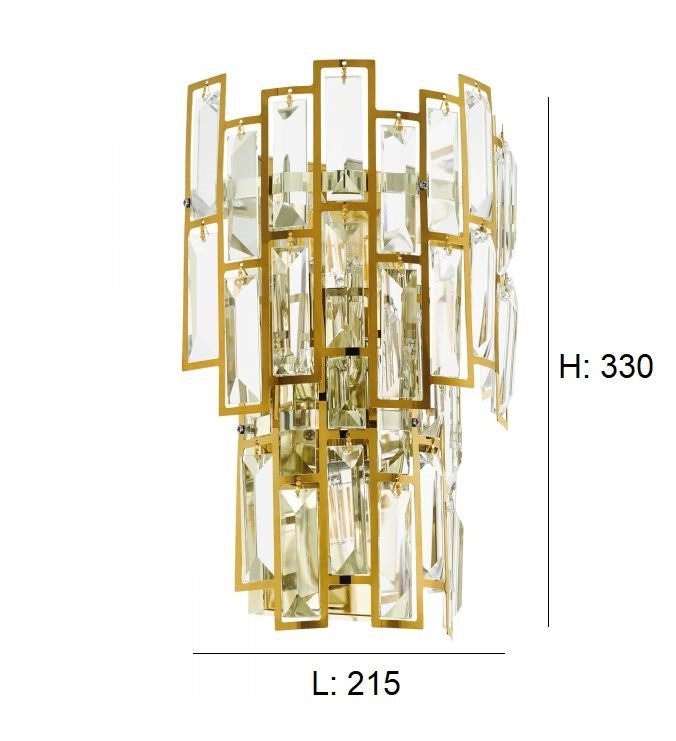 Carregue imagem no visualizador da galeriaAplique de Parede Eglo Calmeilles Dourado 39615