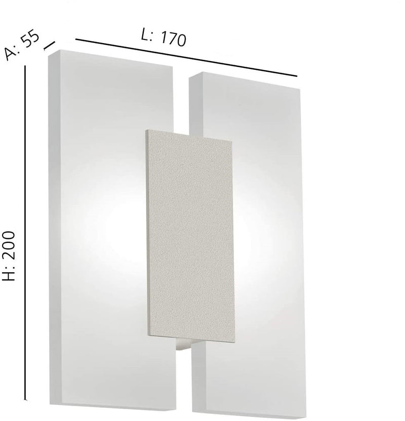 Carregue imagem no visualizador da galeriaAplique de Parede Eglo Metrass 2 Niquel 96043