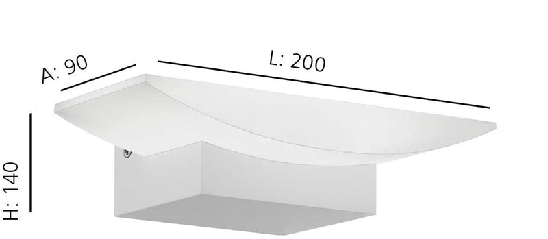 Cargue la imagen en el visor de la galería, Aplique de Parede Eglo Metrass Branco 96037