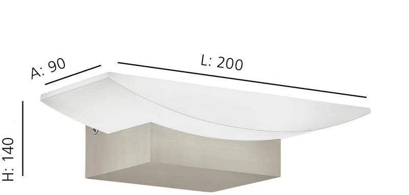 Cargue la imagen en el visor de la galería, Aplique de Parede Eglo Metrass Niquel 96038