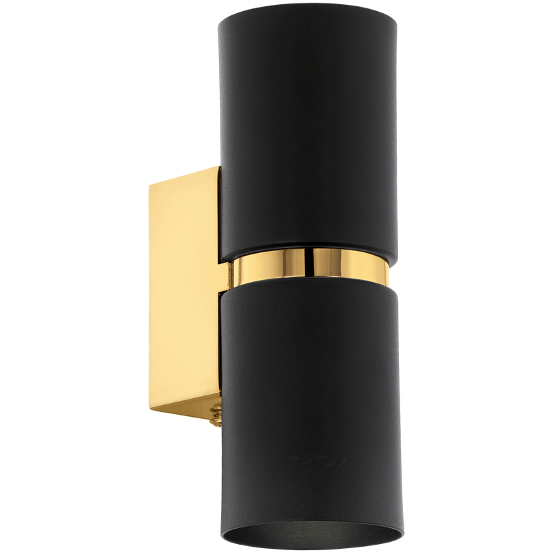 Load image into Gallery viewer, Aplique de Parede Eglo Passa Redondo Preto e Dourado 95364