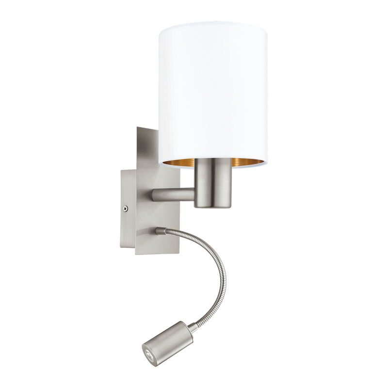 Load image into Gallery viewer, Aplique de Parede Eglo Pasteri Branco/cobre led 96484