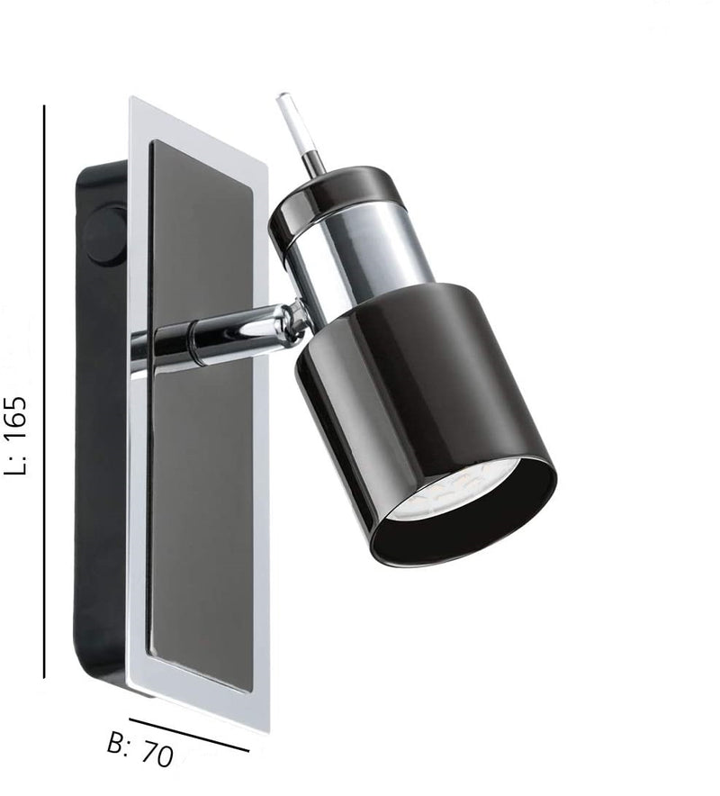 Load image into Gallery viewer, Aplique de Parede Eglo LED Davida 1 Preto 30832