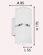 Load image into Gallery viewer, Aplique de Parede Passa Eglo Rect. Branco e Prata 95377