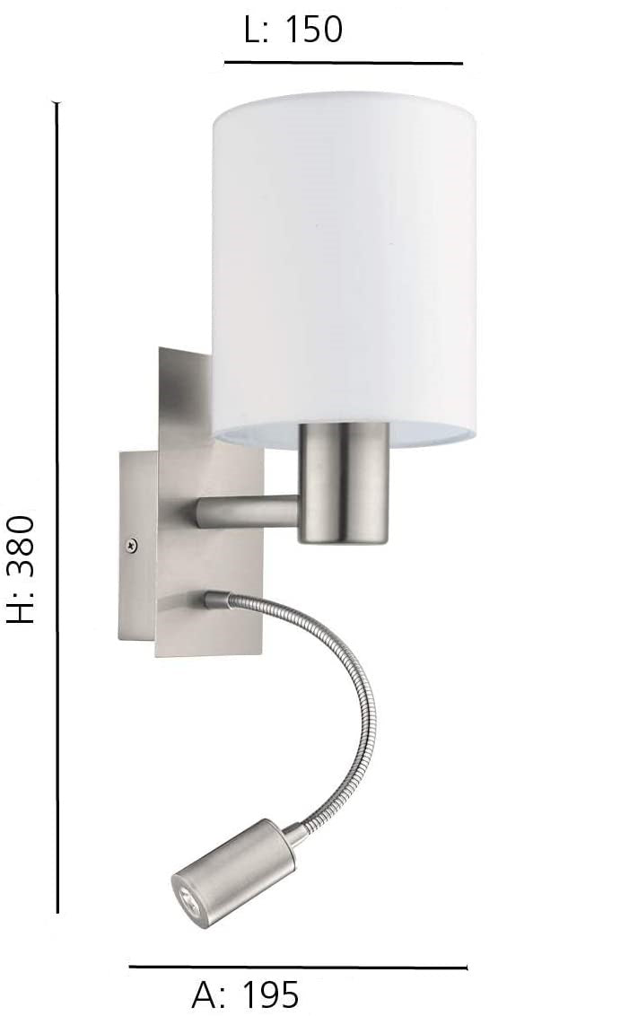 Load image into Gallery viewer, Aplique de Parede Pasteri Eglo Branco c/led 96477