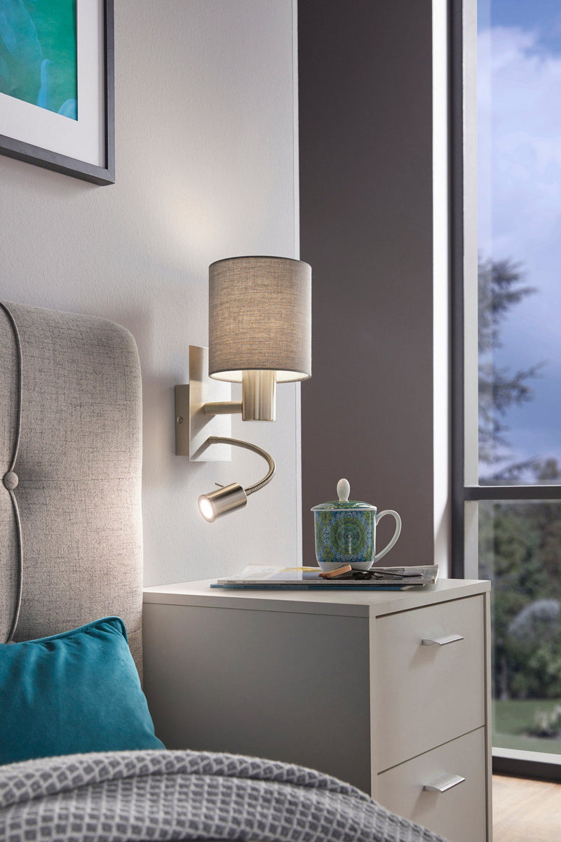 Load image into Gallery viewer, Aplique de Parede Pasteri Eglo Cinza c/led 96479