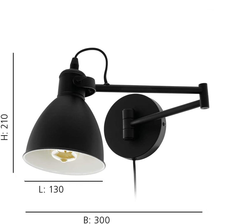 Load image into Gallery viewer, Aplique de parede Eglo SAN PERI 97886 Preto