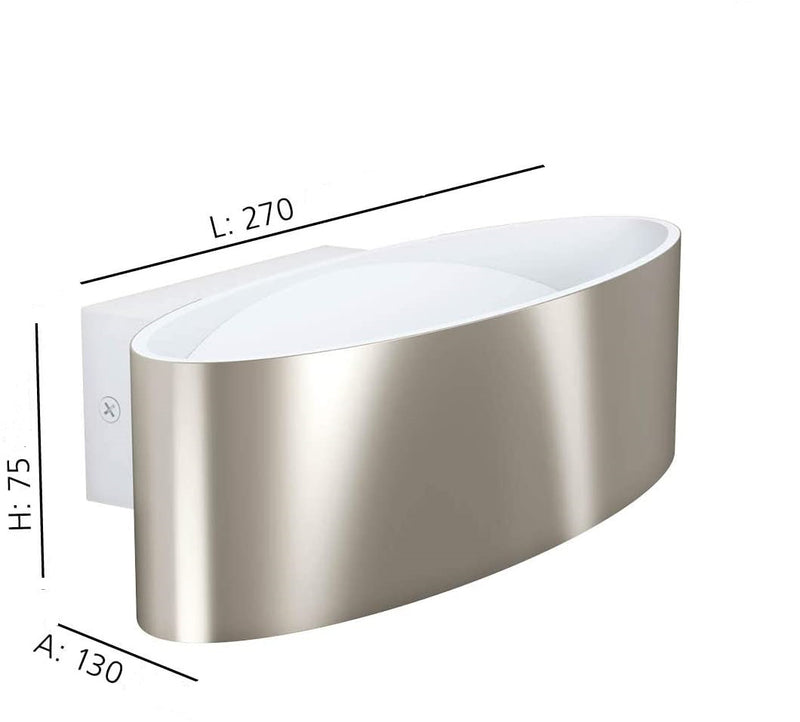 Carregue imagem no visualizador da galeriaAplique de parede Led Maccari Eglo 98543 Aluminio