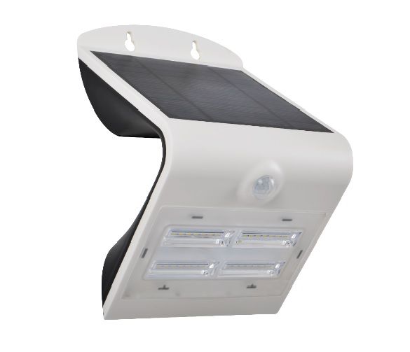 Load image into Gallery viewer, APLIQUE SOLAR LED 3.2W 400Lm 4000K C/ SENSOR IP65 BRANCO