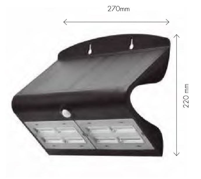 Load image into Gallery viewer, APLIQUE SOLAR LED 6.8W 800Lm 4000K C/ SENSOR IP65 BRANCO