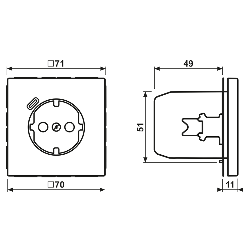 Load image into Gallery viewer, Tomada SCHUKO® com Carregador USB Tipo C Branco Mate LS1520-18C JUNG