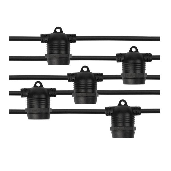 Chargez l'image dans la visionneuse de la galerie, Cabo com 15 lampadas E27 IP65 com 14,4 metros Preto