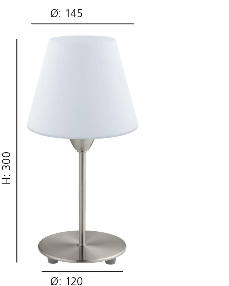 Chargez l'image dans la visionneuse de la galerie, Candeeiro de Mesa Eglo Damasco Niquel 95785