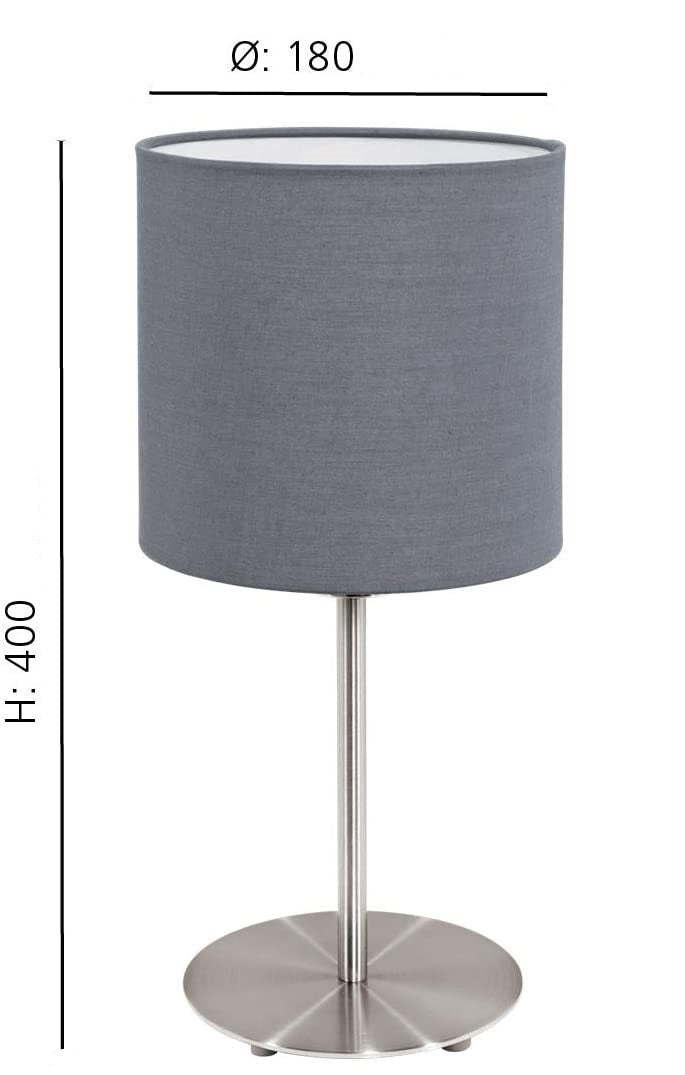 Load image into Gallery viewer, Candeeiro de Mesa Eglo Pasteri Cinza 31596