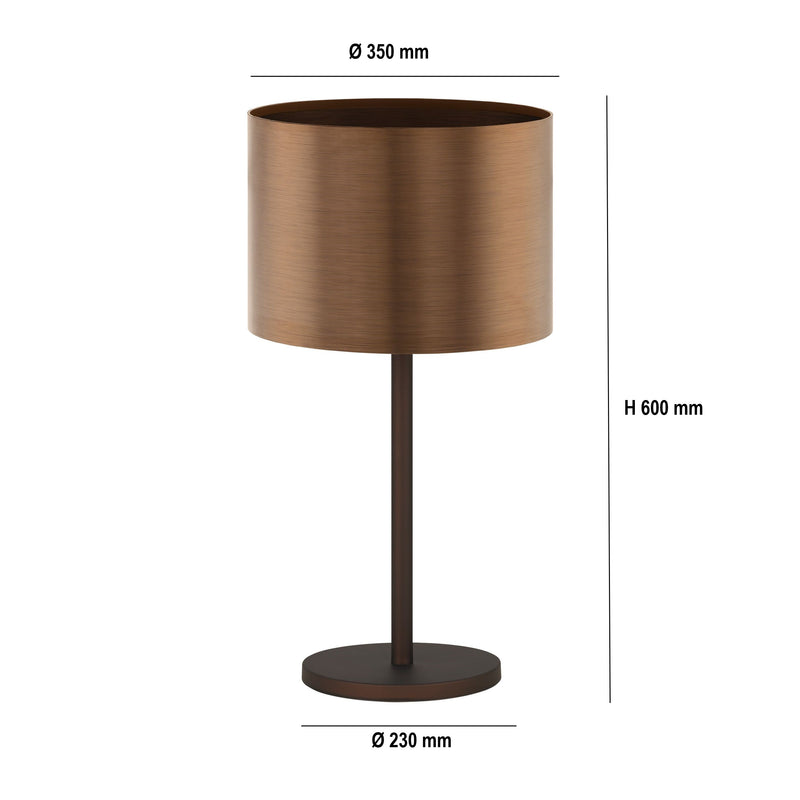 Load image into Gallery viewer, Candeeiro de Mesa Eglo Saganto 39347 Castanho