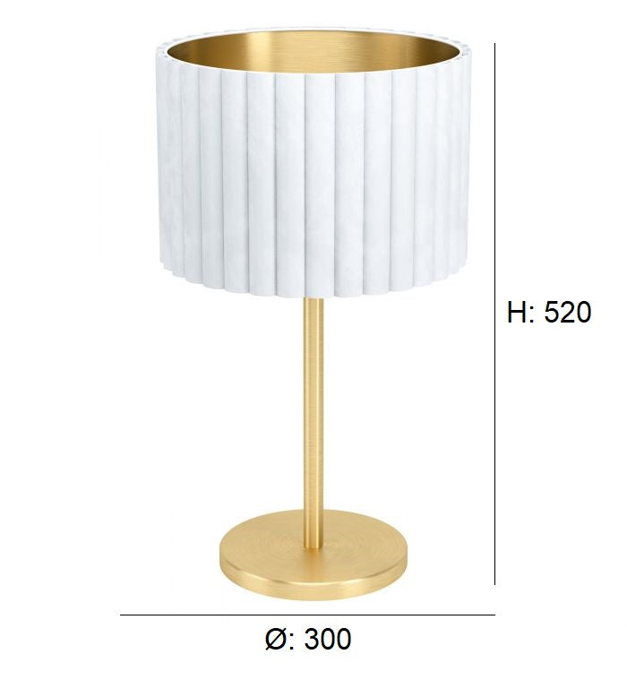 Carregue imagem no visualizador da galeriaCandeeiro de Mesa Eglo Tamaresco Branco 39766