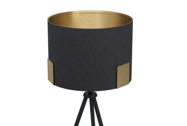 Carregue imagem no visualizador da galeriaCandeeiro de Mesa Moderno Eglo Tortola 1 Preto 39965