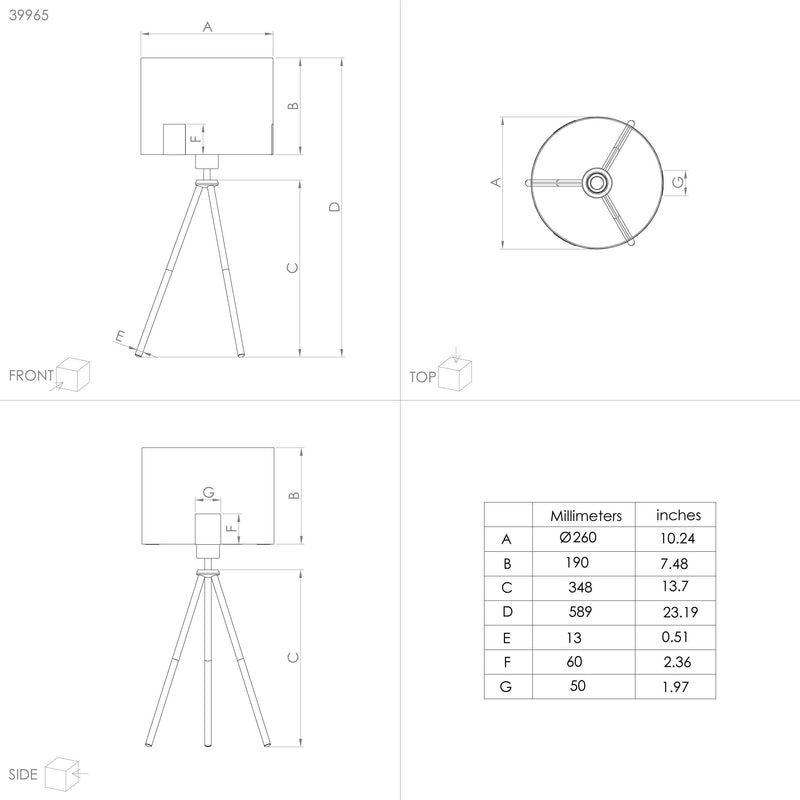 Carregue imagem no visualizador da galeriaCandeeiro de Mesa Moderno Eglo Tortola 1 Preto 39965