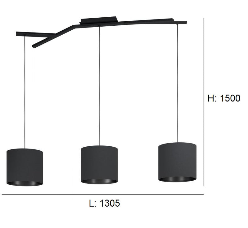 Cargue la imagen en el visor de la galería, Candeeiro de Tecto Suspenso Eglo Balnario 39886