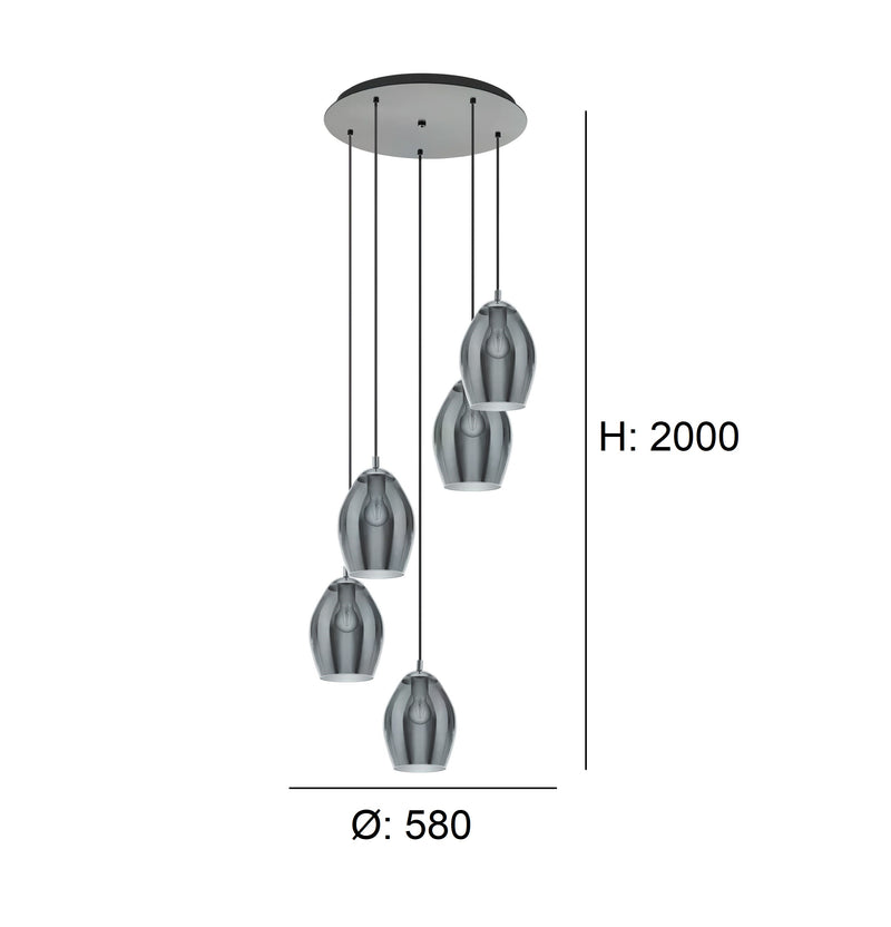 Load image into Gallery viewer, Candeeiro de Tecto Suspenso Eglo Estanys 39566