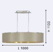 Chargez l'image dans la visionneuse de la galerie, Candeeiro de Tecto Suspenso Eglo Maserlo Toupeira/Dourado L:1000mm 31618