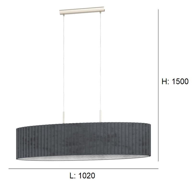 Load image into Gallery viewer, Candeeiro de Tecto Suspenso Eglo Tamaresco Cinza 39773