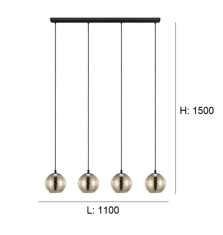 Carregue imagem no visualizador da galeriaCandeeiro de Tecto Suspenso Moderno Eglo Lemorieta 39686