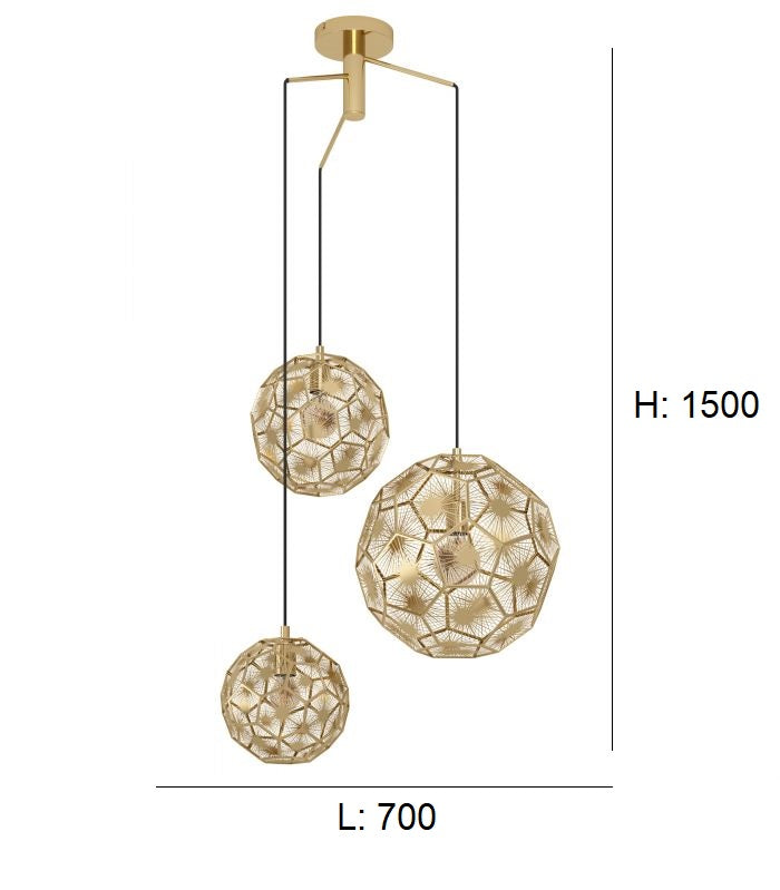 Carregue imagem no visualizador da galeriaCandeeiro de Tecto Suspenso Moderno Eglo Skoura 39758