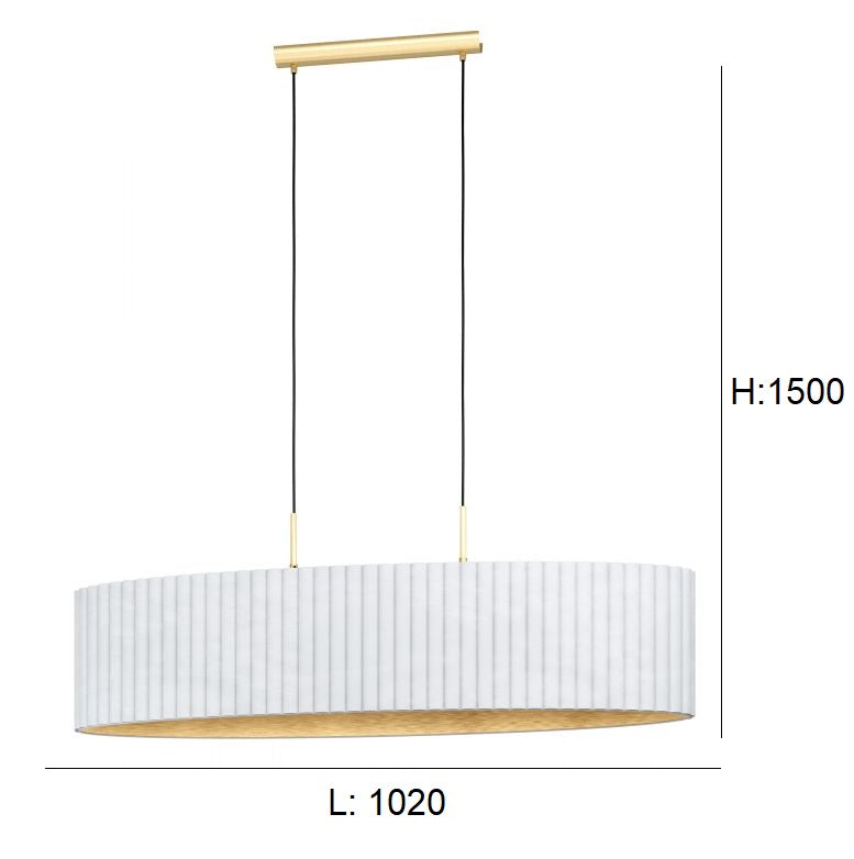 Chargez l'image dans la visionneuse de la galerie, Candeeiro de Tecto Suspenso Moderno Eglo Tamaresco Branco 39764