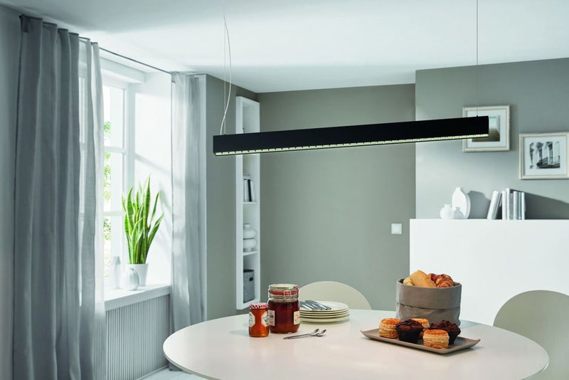 Cargue la imagen en el visor de la galería, Candeeiro de Tecto Suspenso Moderno Eglo Termini 39485 Preto