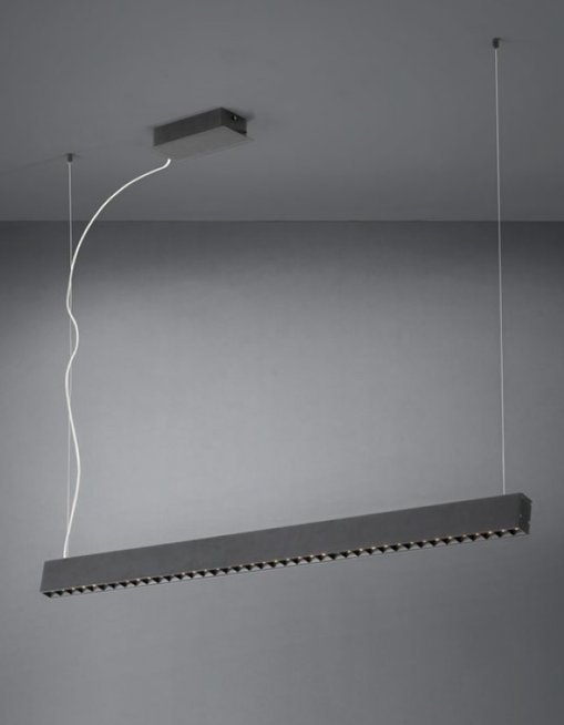 Cargue la imagen en el visor de la galería, Candeeiro de Tecto Suspenso Moderno Eglo Termini 39485 Preto