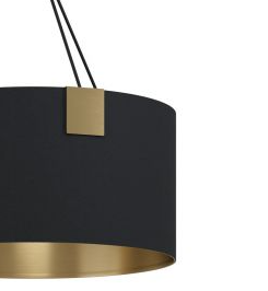 Carregue imagem no visualizador da galeriaCandeeiro de Tecto Suspenso Moderno Eglo Tortola Preto 39964