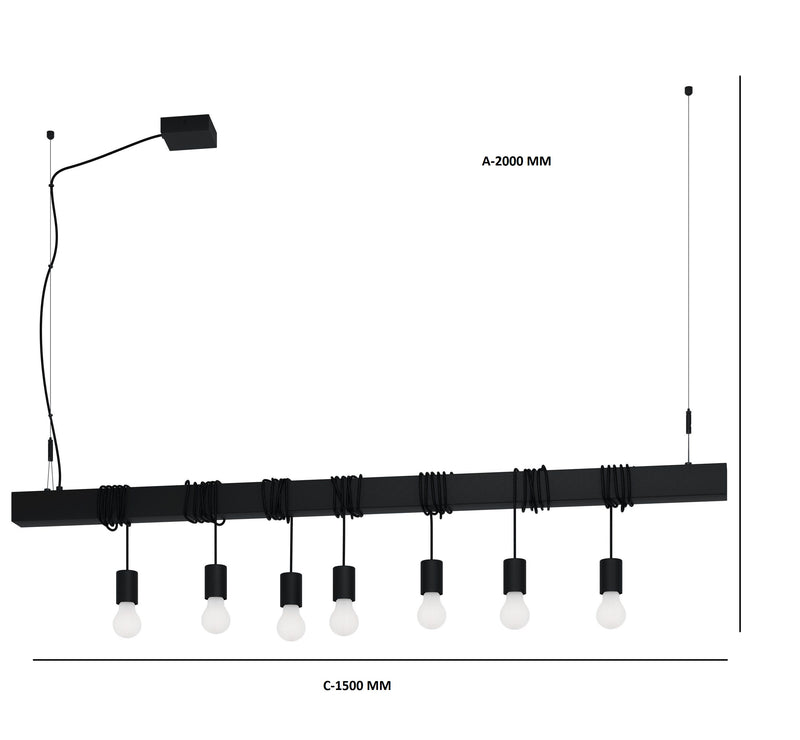 Carregue imagem no visualizador da galeriaCandeeiro de Tecto Suspenso Vintage Eglo townshend b 39938
