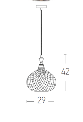 Load image into Gallery viewer, Candeeiro de Tecto Suspenso em Vidro Cinzento Fumado 1XE27 PZA1985 zambelis 29 cm